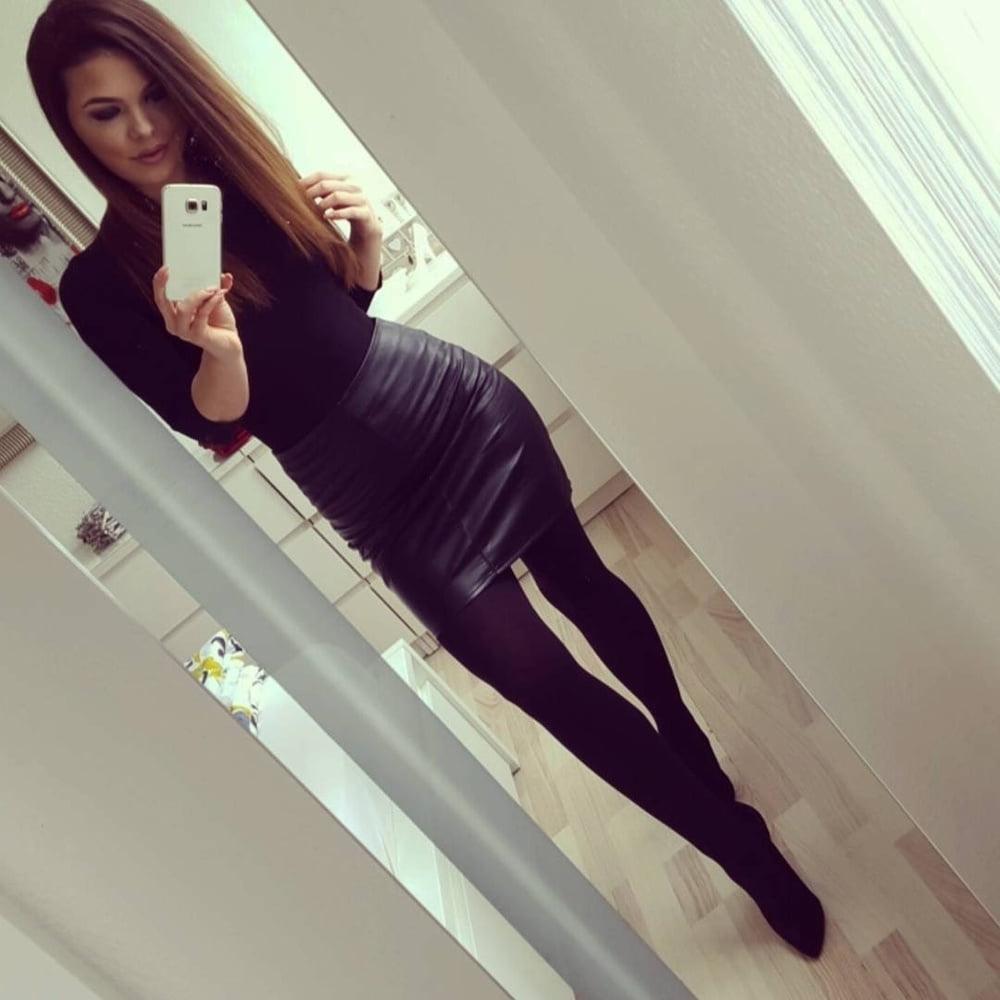 25P Black Leather Skirt 5 - by Redbull18