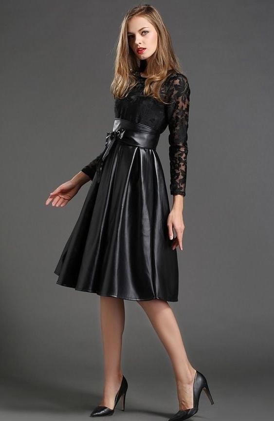 25P Black Leather Skirt 5 - by Redbull18