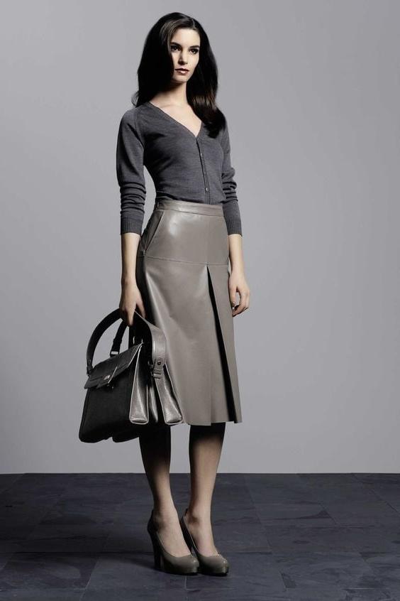 14P Grey Leather Skirt 3 - by Redbull18