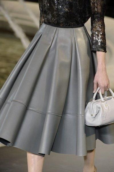 14P Grey Leather Skirt 3 - by Redbull18