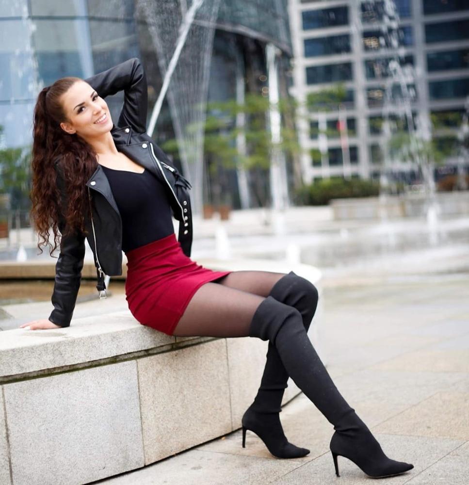 24P black stockings nylon pantyhose sexy legs 14