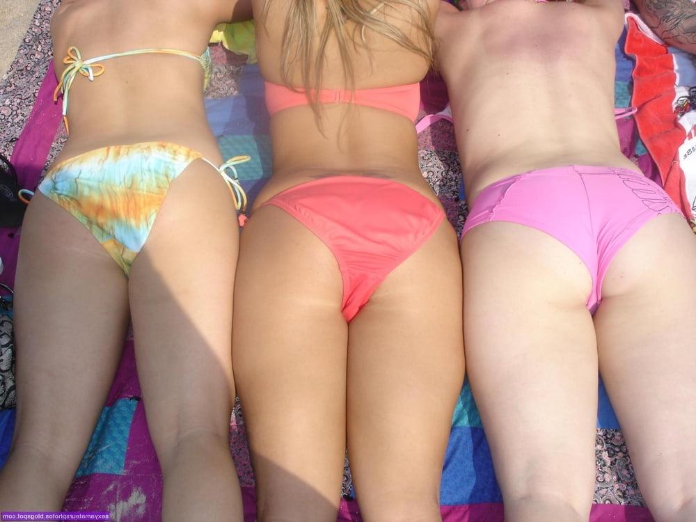 15P 704 - beach voyeur public nudity flashing bikini girls