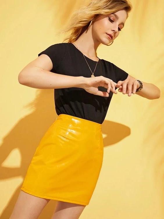 25P Different Coloured Leather Skirts 3 - by Redbull18