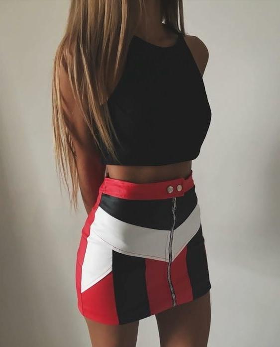 25P Different Coloured Leather Skirts 3 - by Redbull18