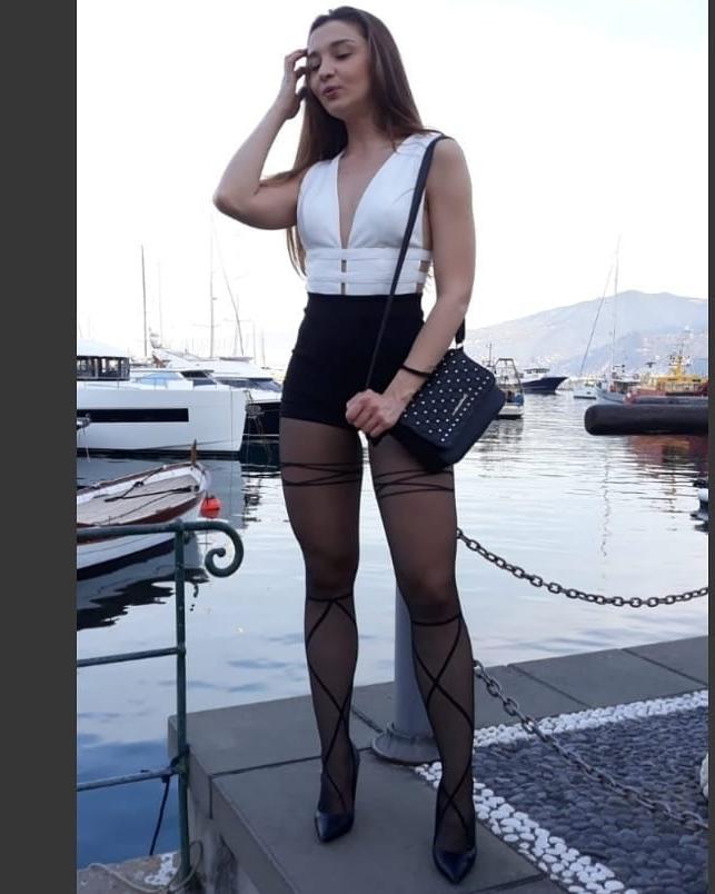 25P black stockings nylon pantyhose sexy legs 11
