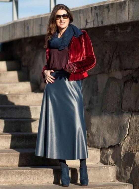 25P Blue Leather Skirt 3 - by Redbull18