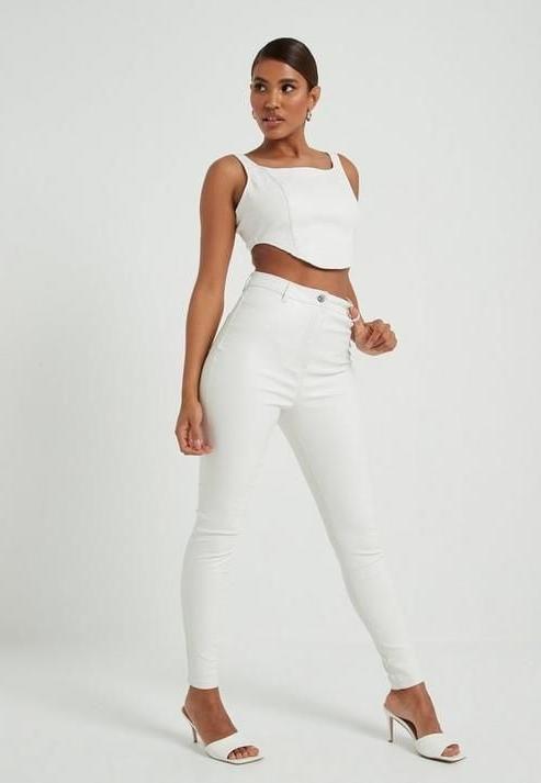 22P White Leather Pants 3 - by Redbull18