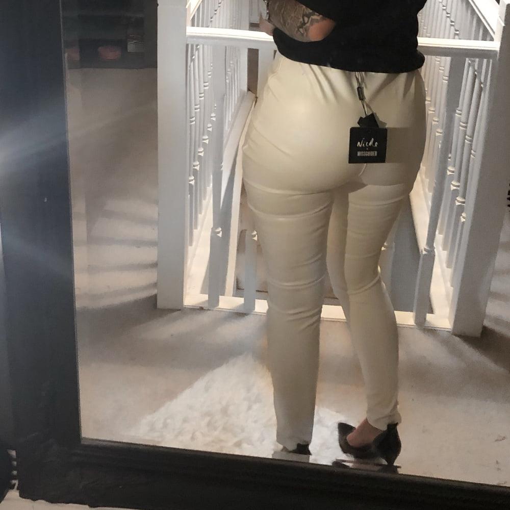 22P White Leather Pants 3 - by Redbull18