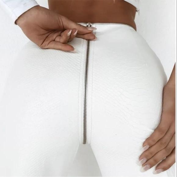 22P White Leather Pants 3 - by Redbull18