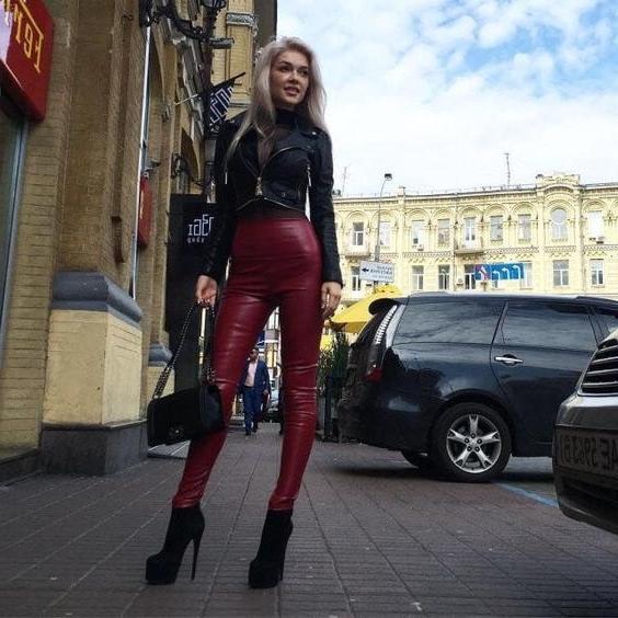 25P Red Leather Pants 3 - by Redbull18