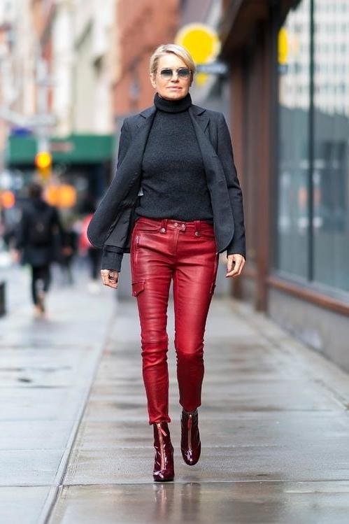 25P Red Leather Pants 3 - by Redbull18