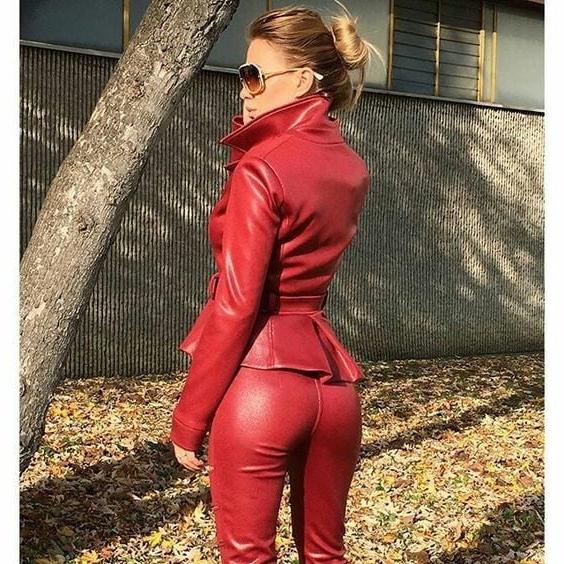 25P Red Leather Pants 3 - by Redbull18