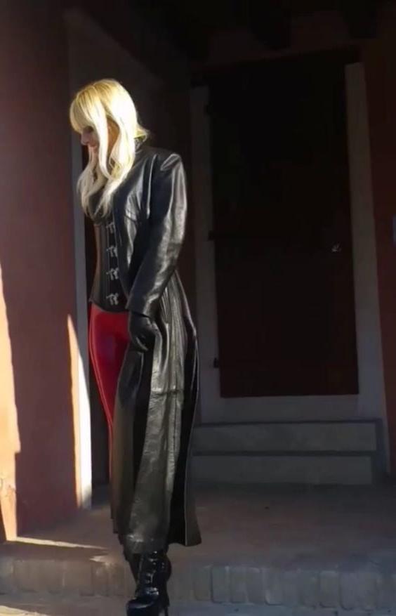 25P Black Leather Coat 6 - by Redbull18