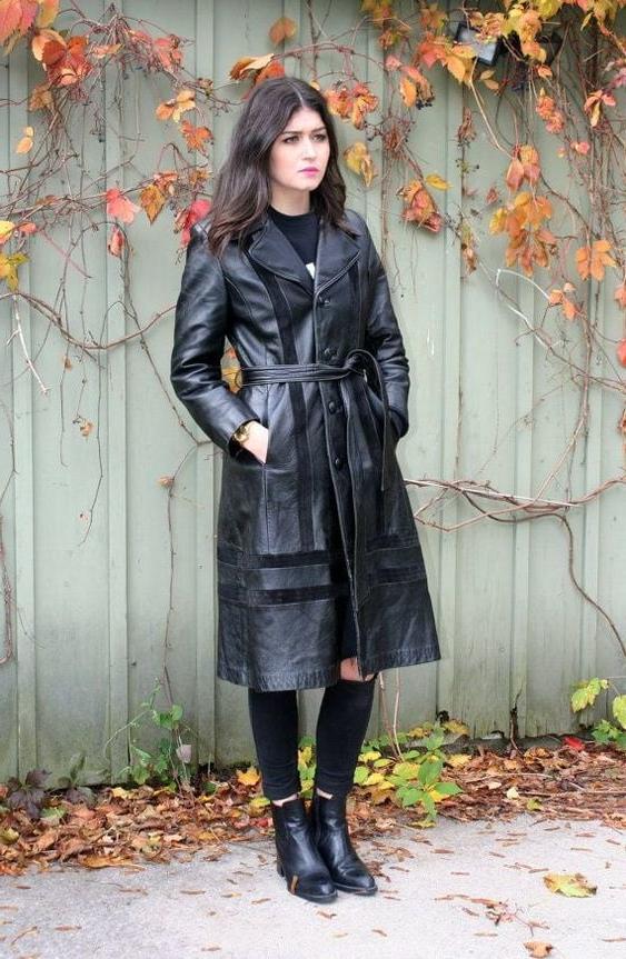 25P Black Leather Coat 6 - by Redbull18