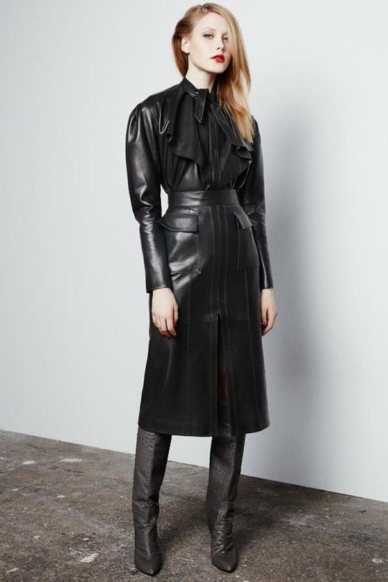 25P Black Leather Coat 6 - by Redbull18