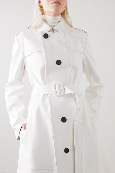 16P White Leather Coat 2 - by Redbull18