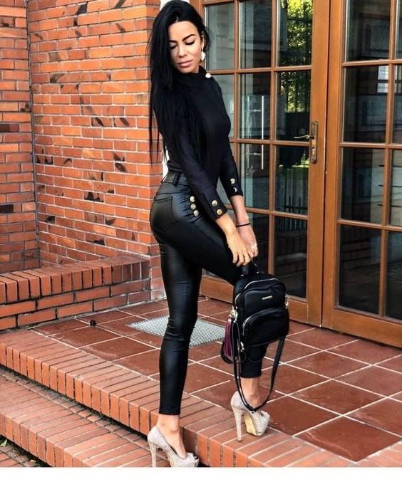 25P Black Leather Pants 8 - by Redbull18