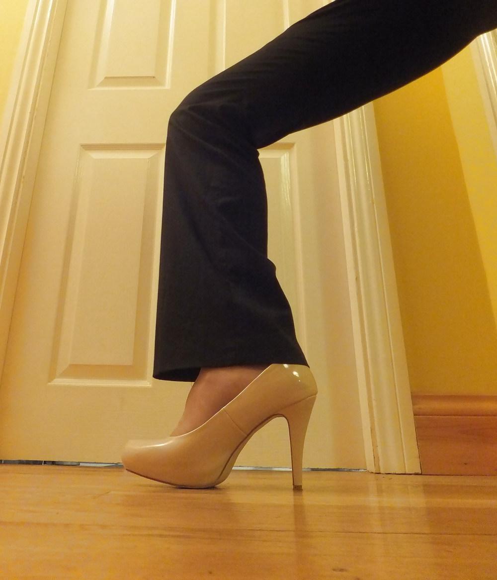 12P Me wearing my girlfriend's tight pants and high heels