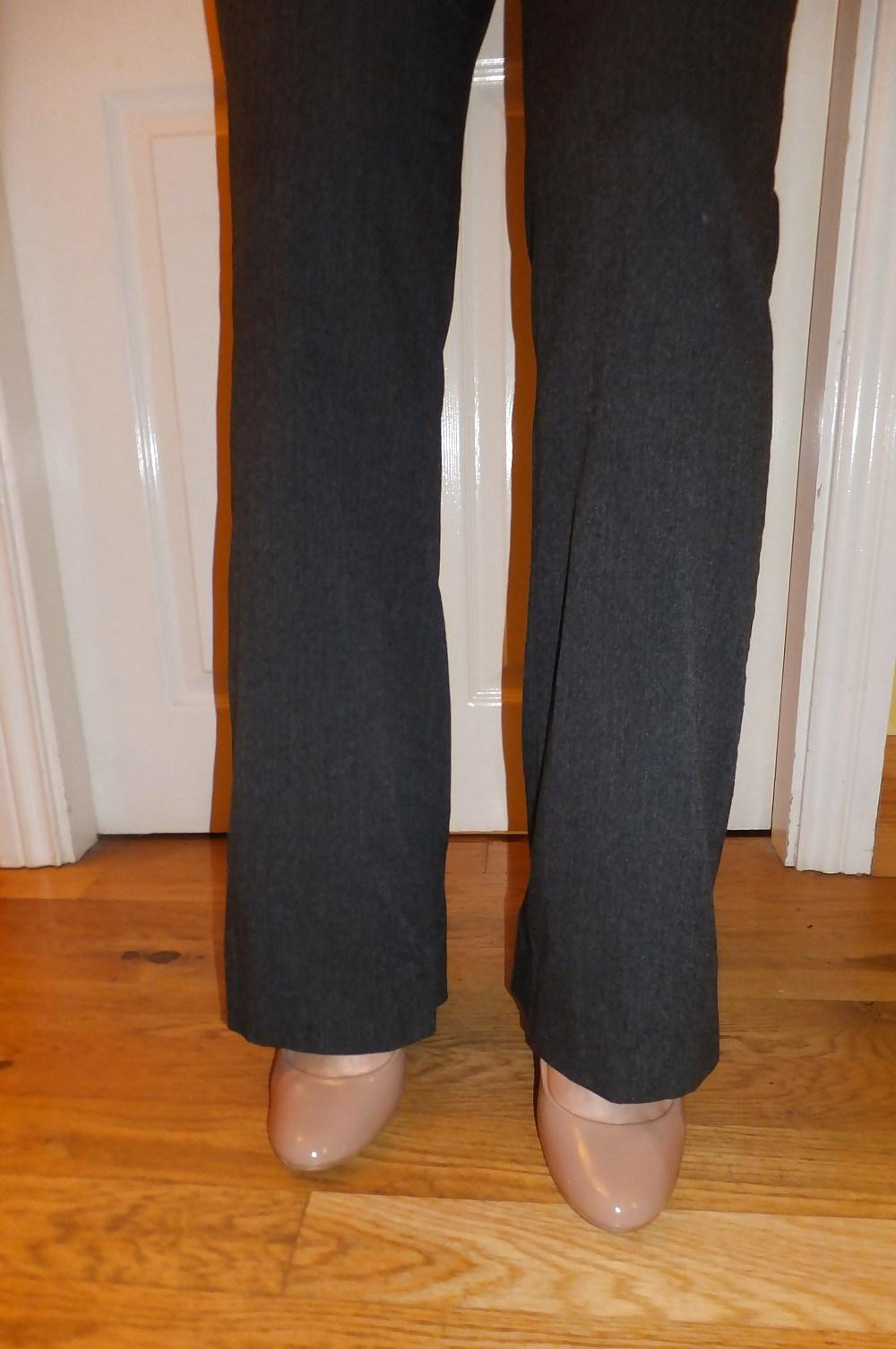 12P Me wearing my girlfriend's tight pants and high heels