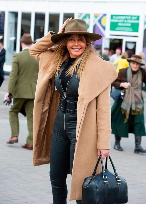 11P Carol Vorderman Leather Jumpsuit
