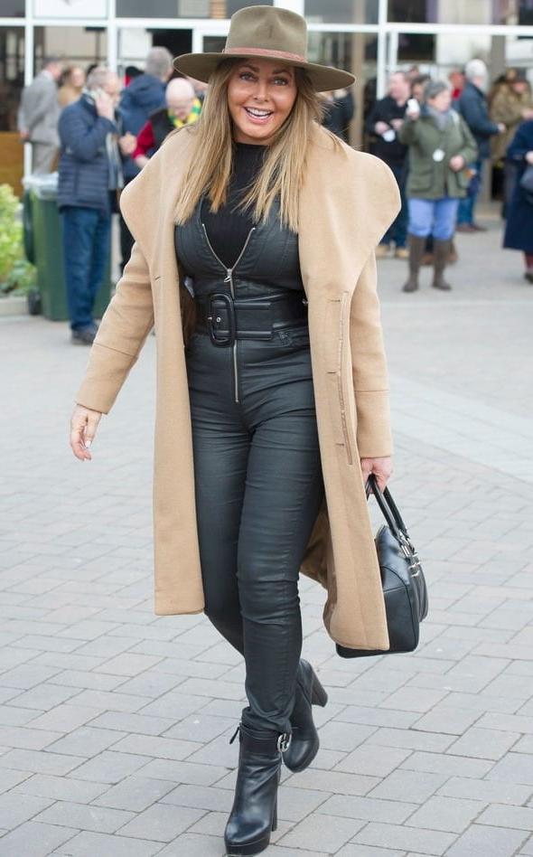 11P Carol Vorderman Leather Jumpsuit