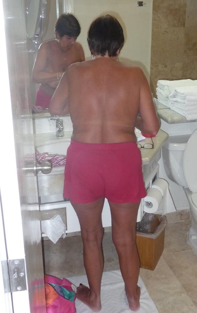 21P Big Boobed Amateur 60+ GILF Flashing and Sunbathing