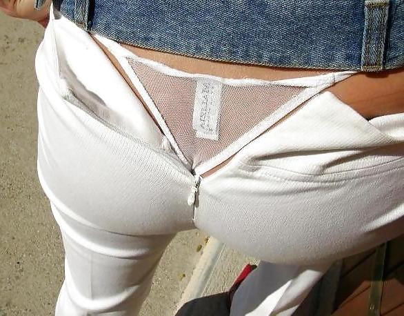 25P My fav. vpl see through flashing peek stocking tops lingerie