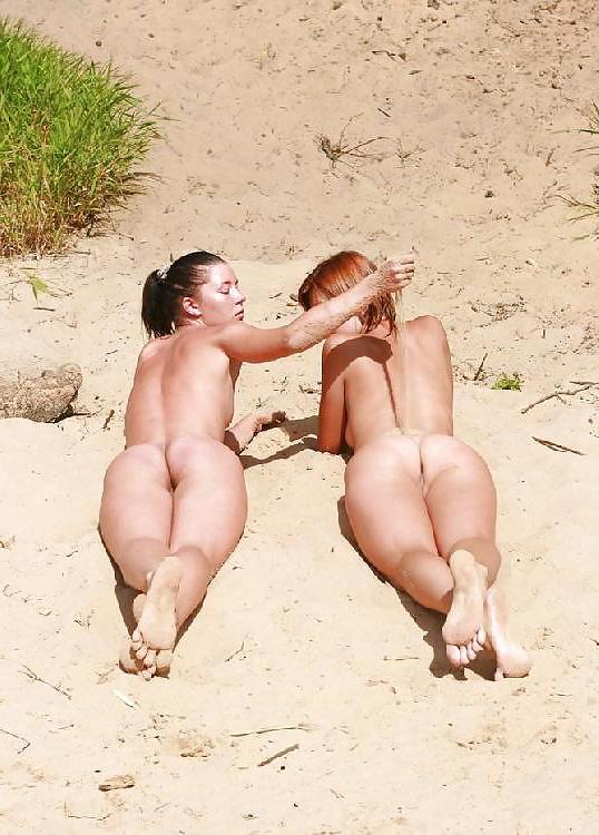 16P Lesbians teen at the beach