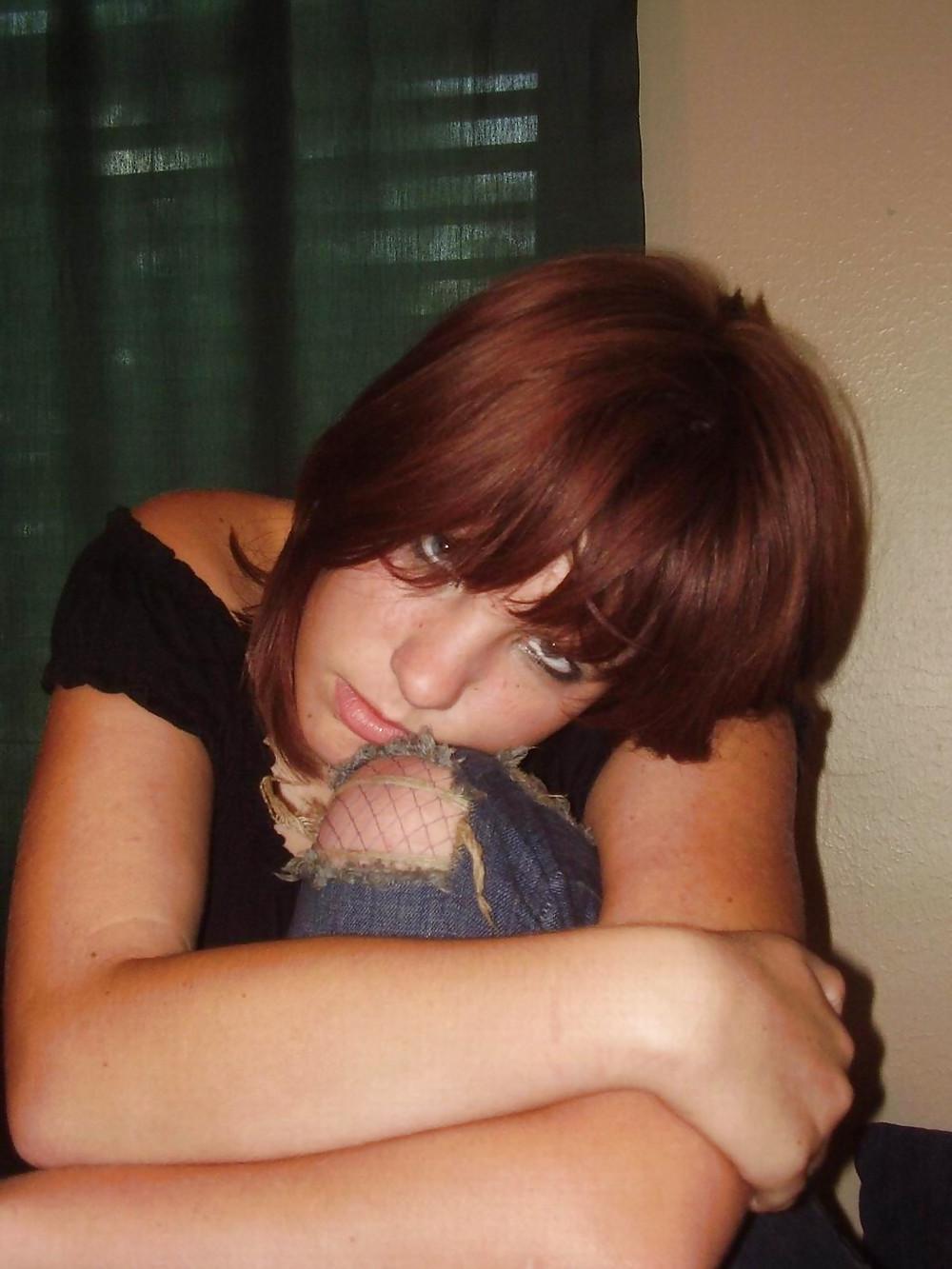22P Busty Redhead Woman