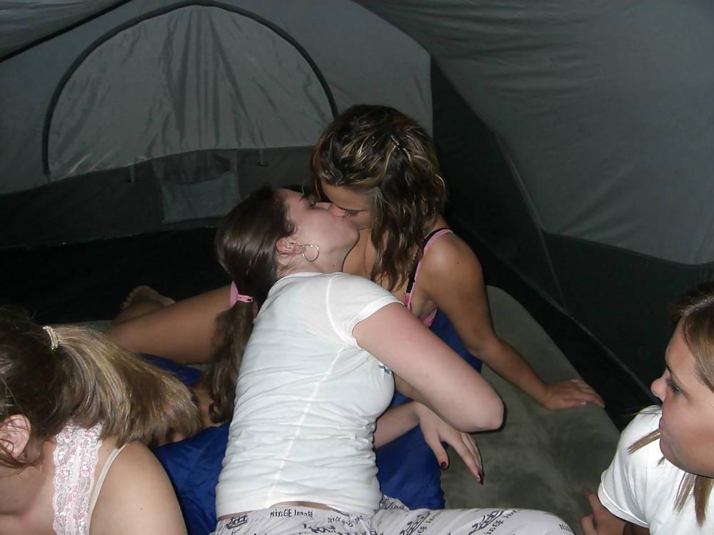 25P Teens having fun on holiday (campsite)