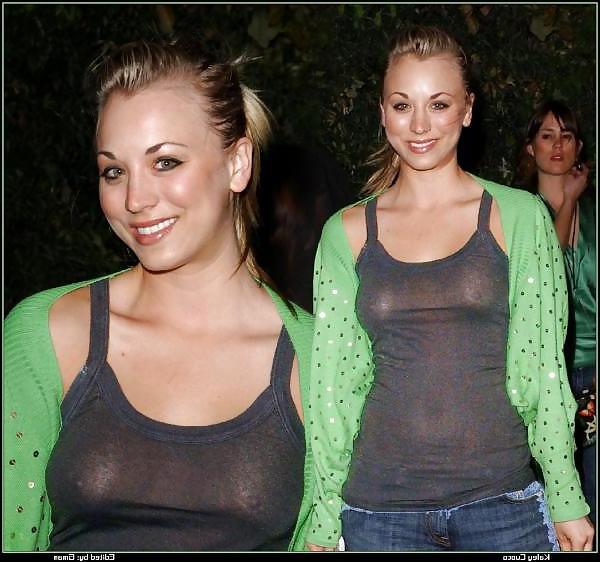 5P Kaley cuoco see through
