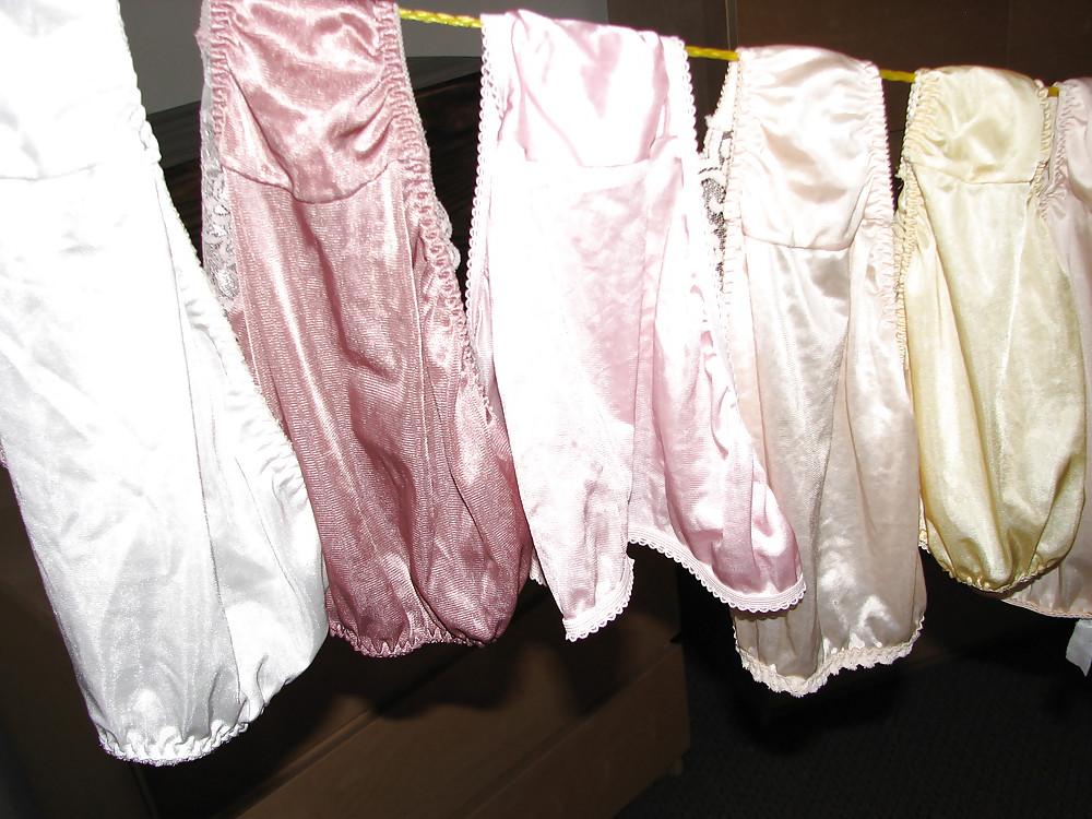 25P My Nylon Panty collection hagning to dry