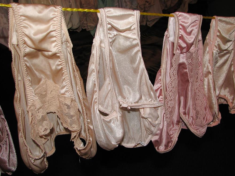 25P My Nylon Panty collection hagning to dry