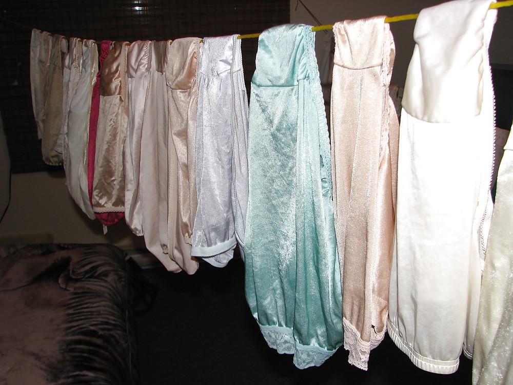 25P My Nylon Panty collection hagning to dry