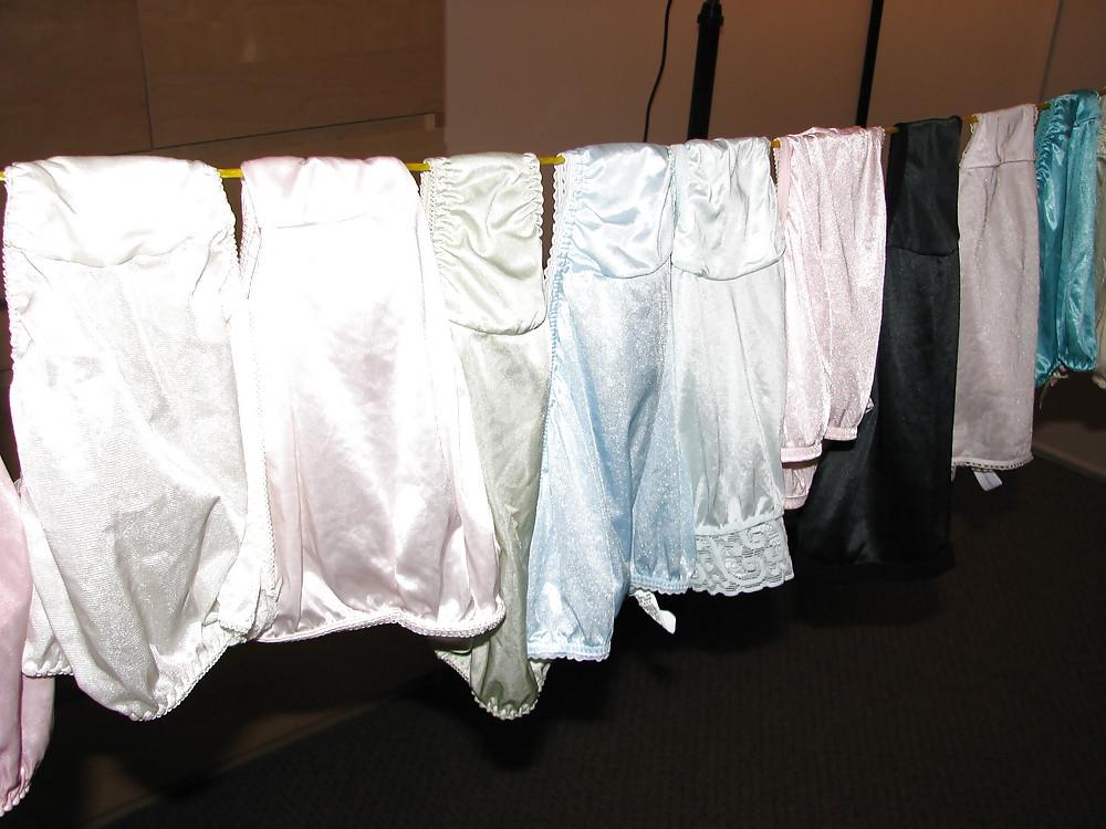 25P My Nylon Panty collection hagning to dry