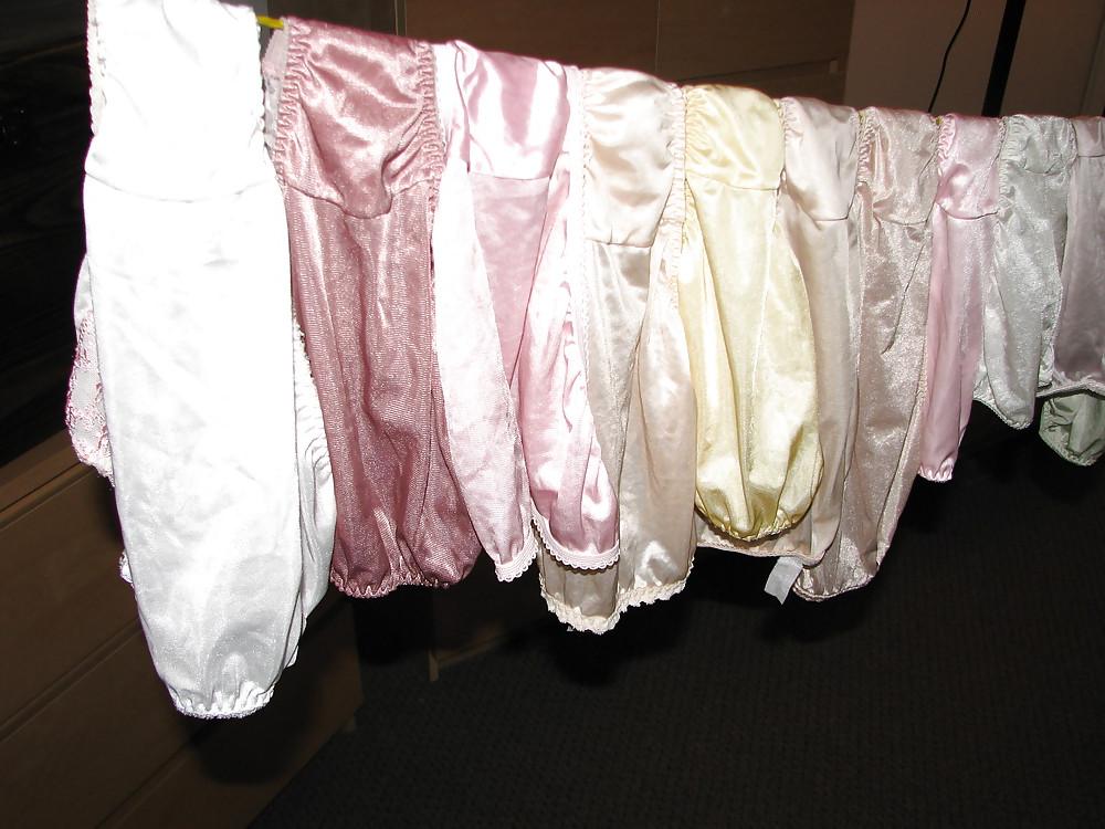 25P My Nylon Panty collection hagning to dry