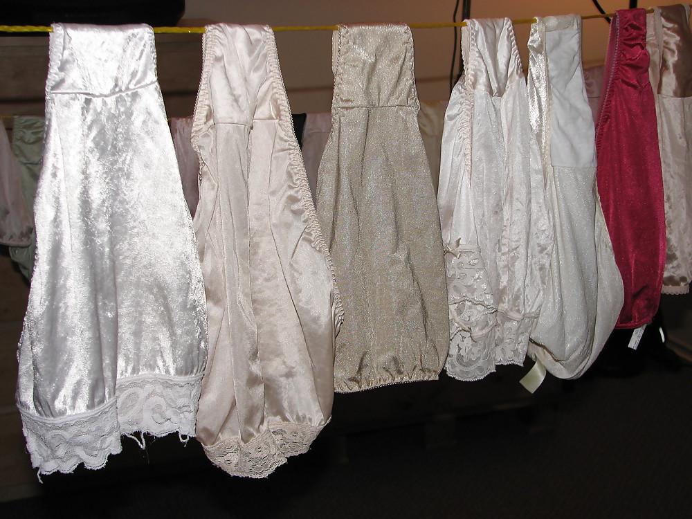 25P My Nylon Panty collection hagning to dry