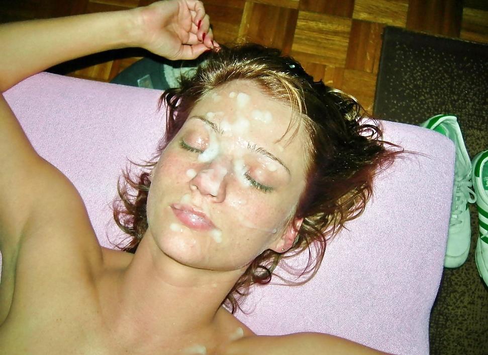 25P Woman love Cum on her sexy Face