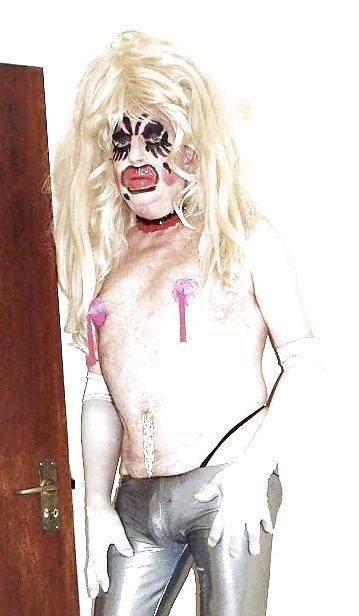 10P Blonde in silver pants
