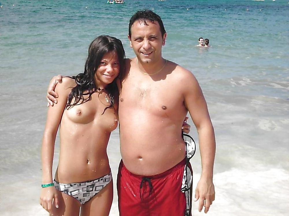 19P Beach bikini girls hot tits