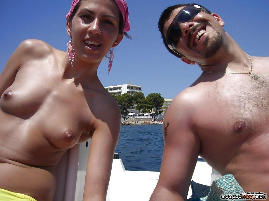 10P Horny tanned beach girl