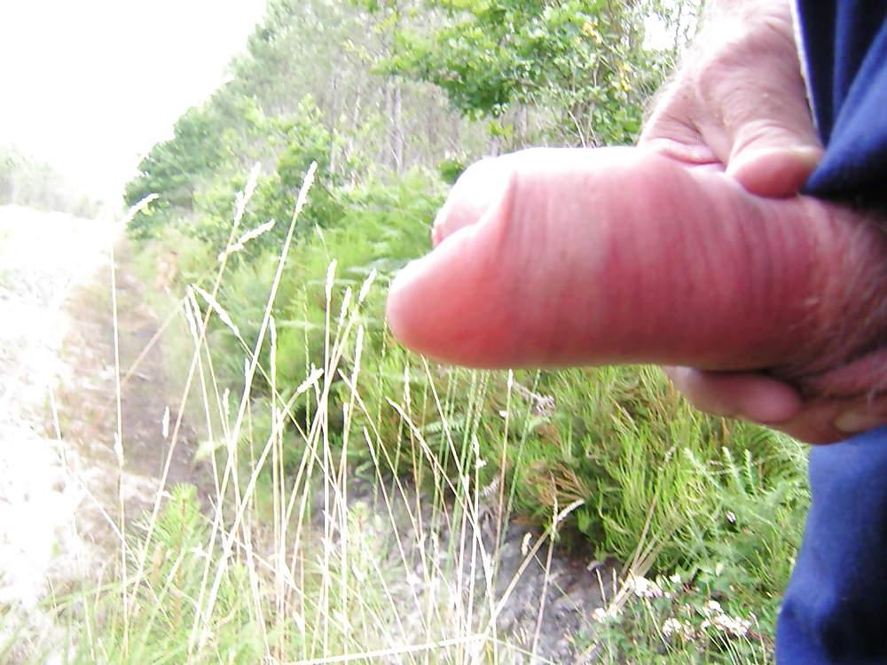 7P Flash cock outside public exhib outdoor queue