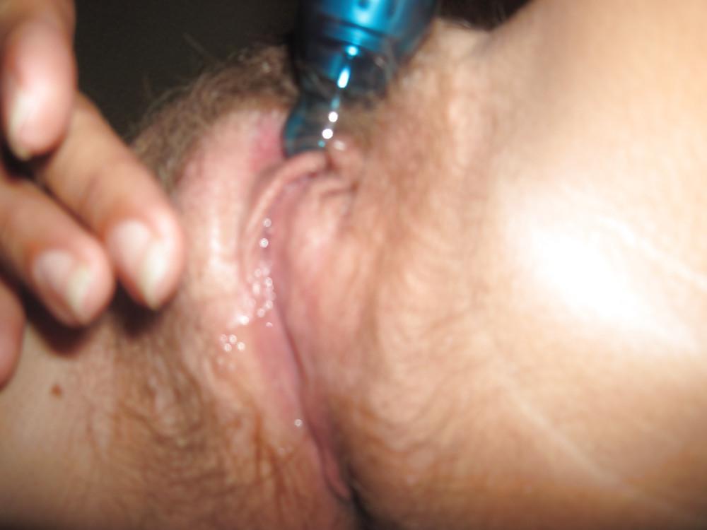 25P The Wife's Big Wet Hairy Pussy