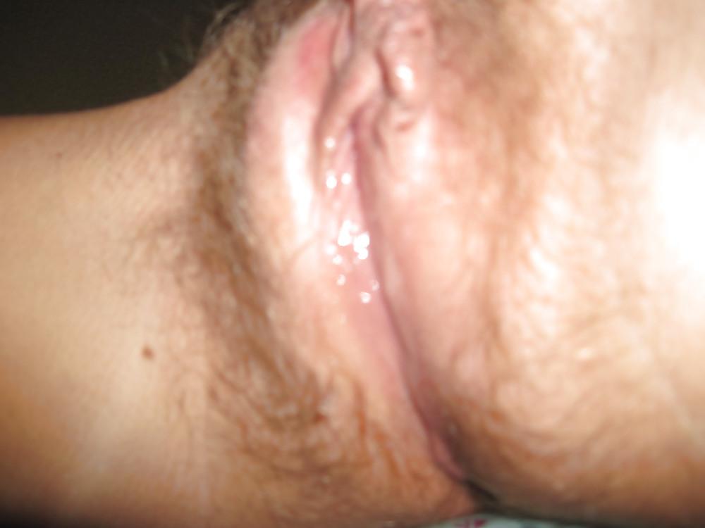 25P The Wife's Big Wet Hairy Pussy