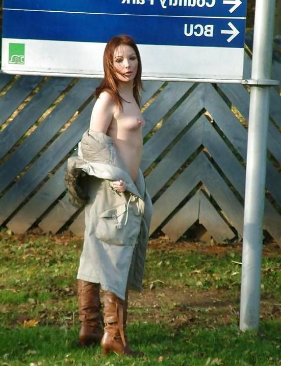 12P Teen uk flashing on the road