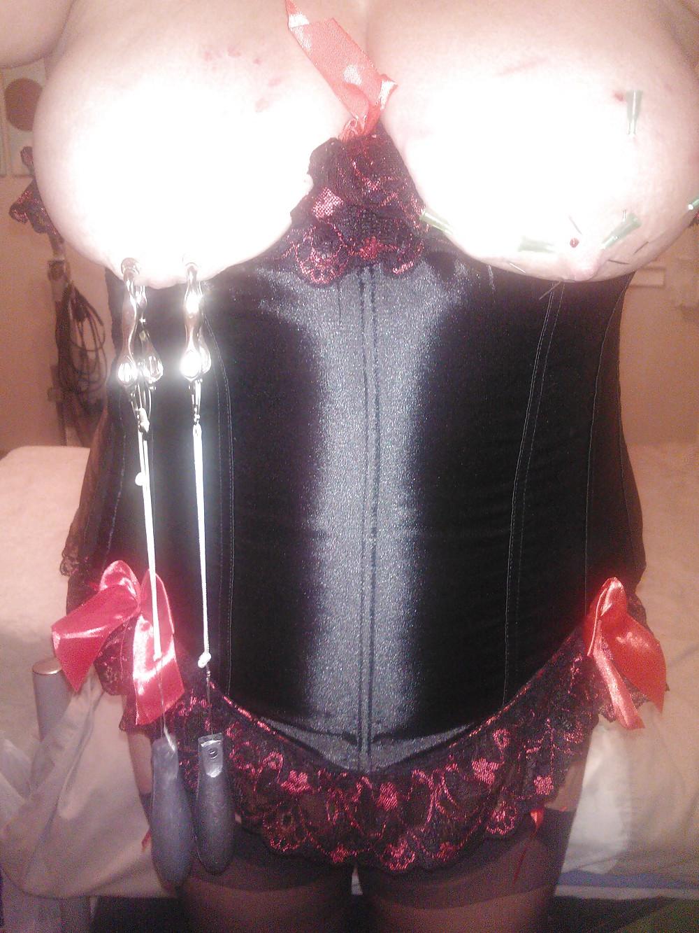 4P Scottish slut Sarah - Sore tits again
