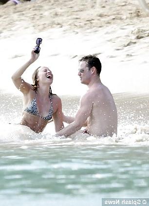 13P Kimberley Walsh - Wearing Bikini On A Beach Barbados 