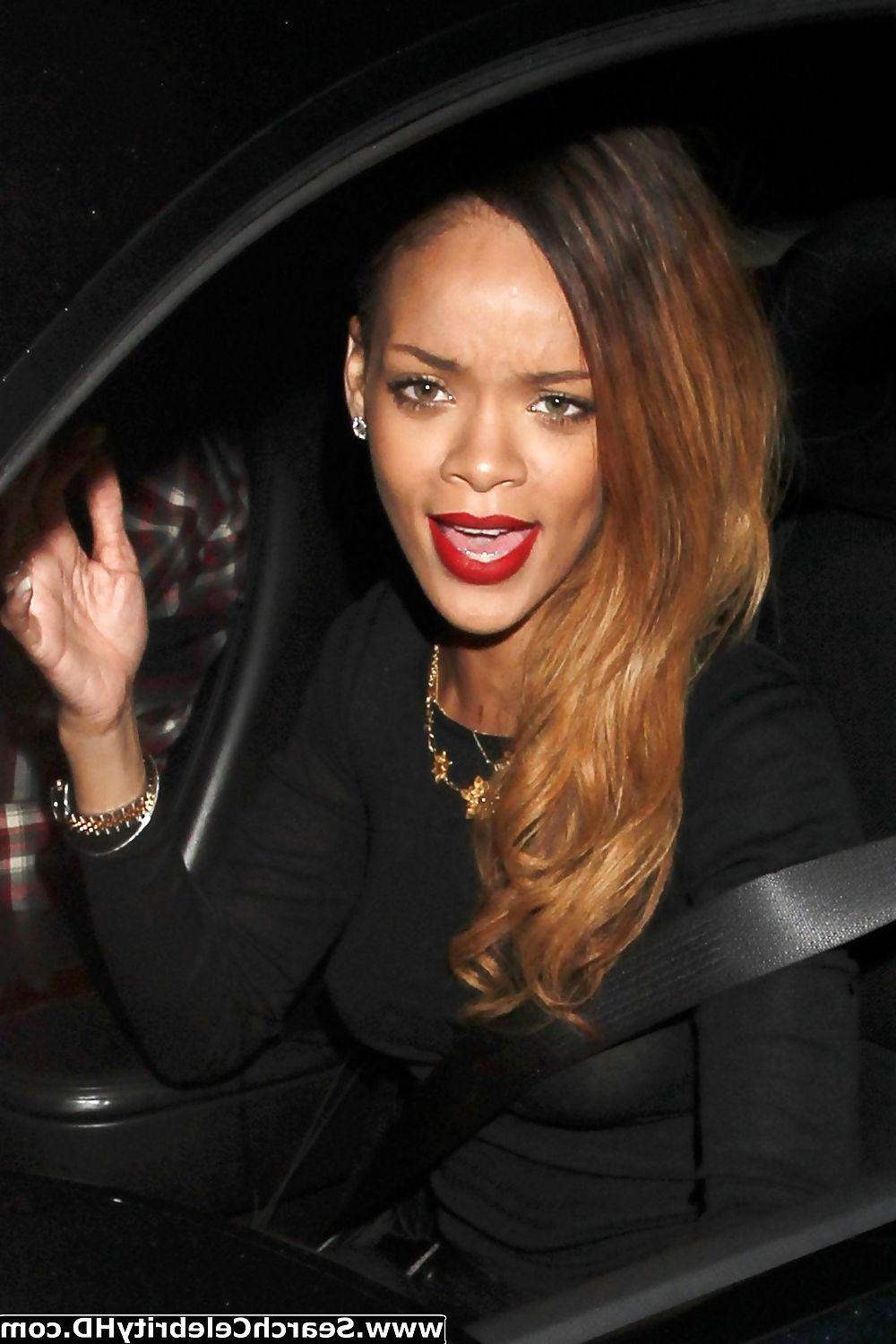 23P Rihanna - See-Through Braless Candids in Hollywood