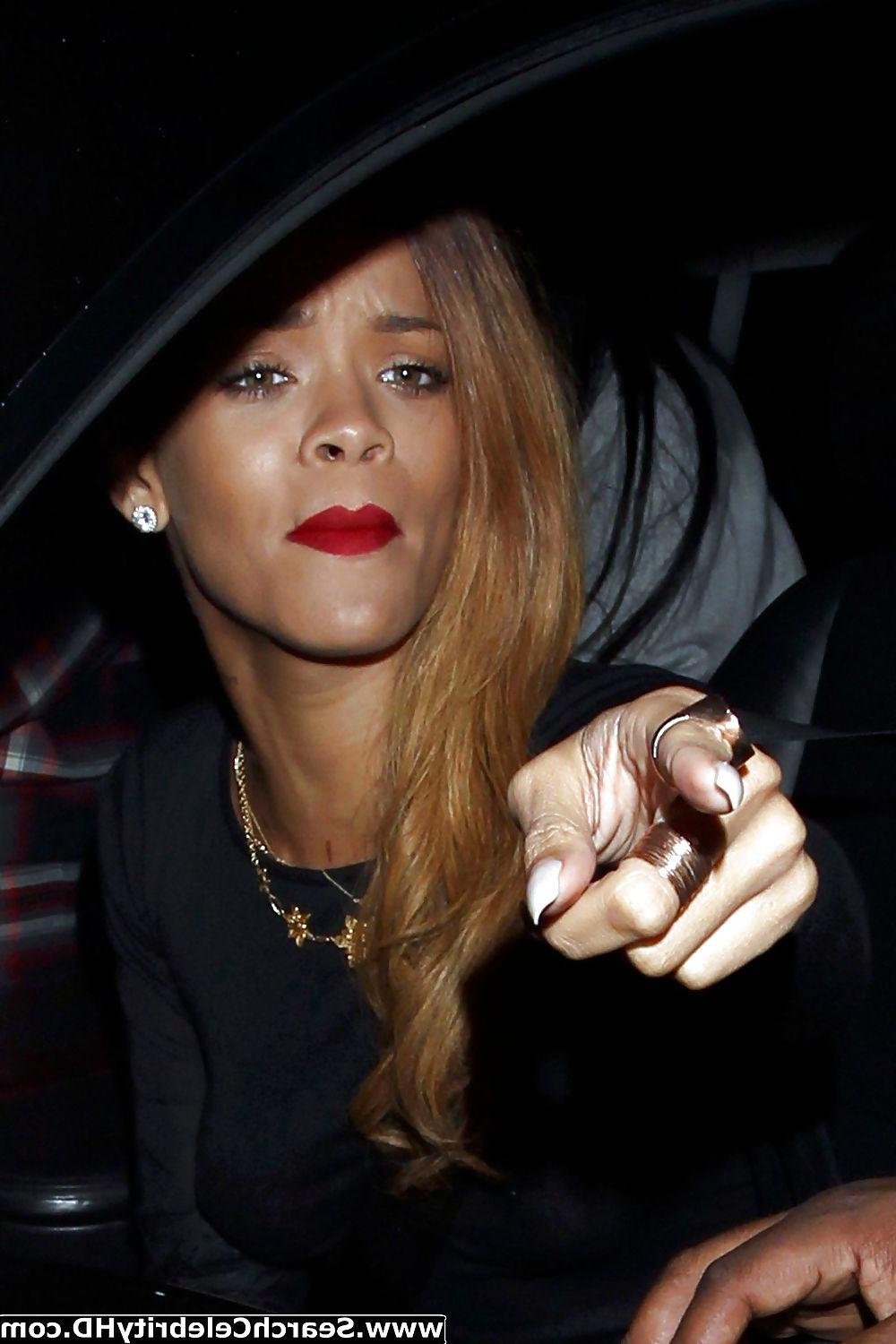 23P Rihanna - See-Through Braless Candids in Hollywood