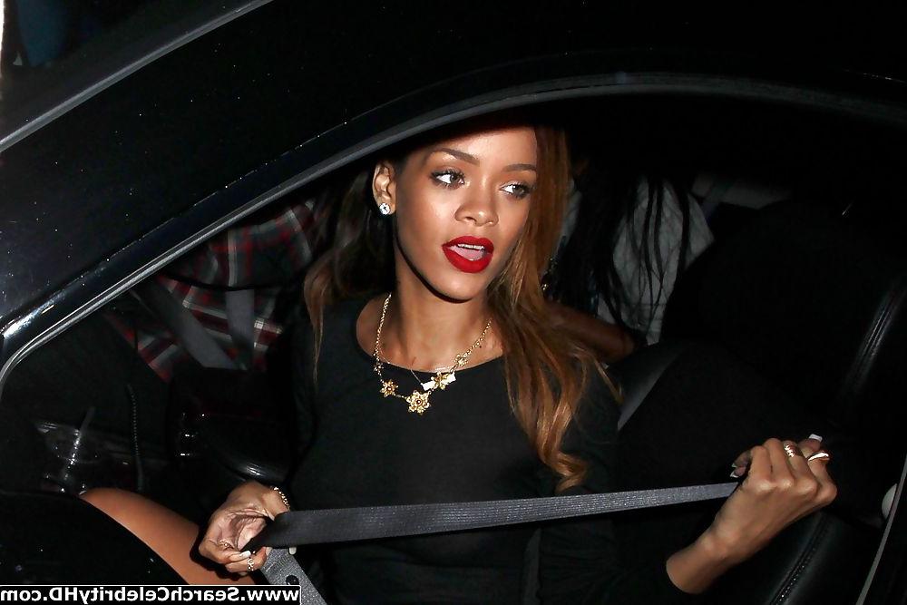 23P Rihanna - See-Through Braless Candids in Hollywood
